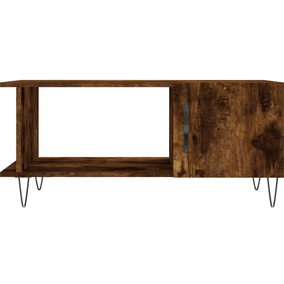 vidaXL Salontafel 90x50x40 cm bewerkt hout gerookt eikenkleurig Bruin