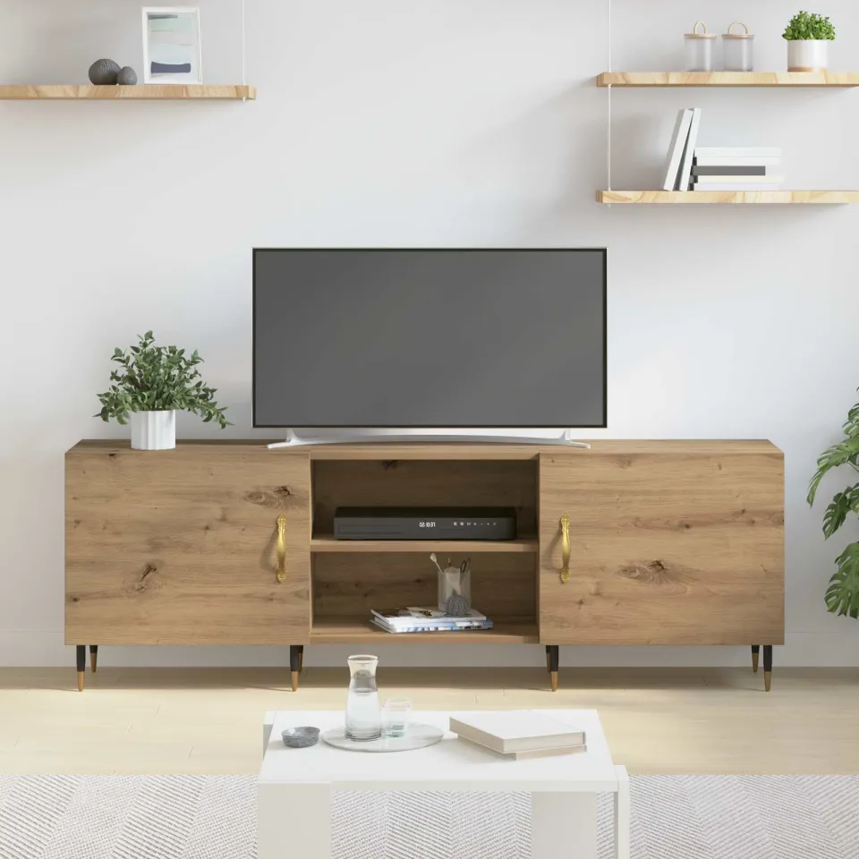 vidaXL TV-kast 150 x 30 x 50 cm artisanaal eikenkleurig Bewerkt hout, foto 4