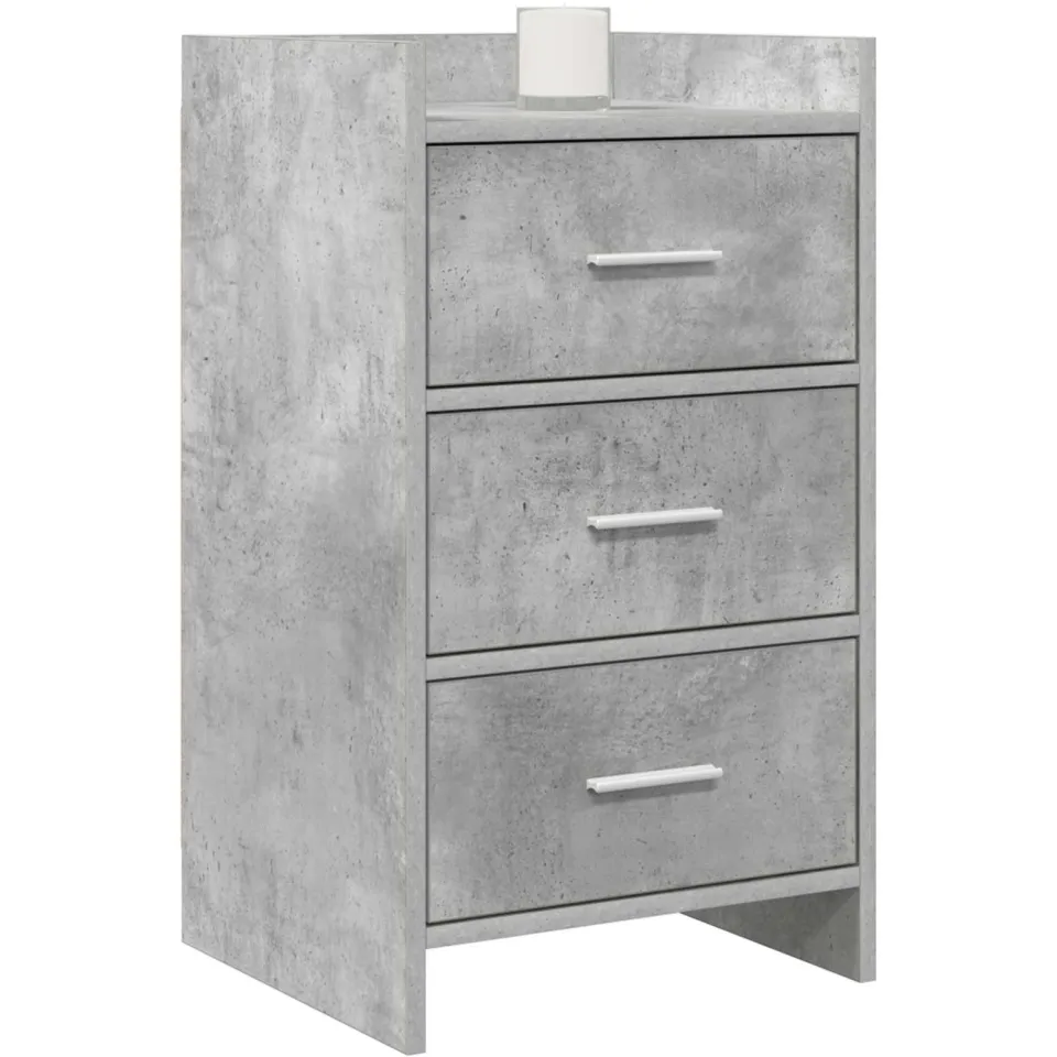 vidaXL Nachtkastjes Betongrijs 40 x 36 x 70 cm Bewerkt hout