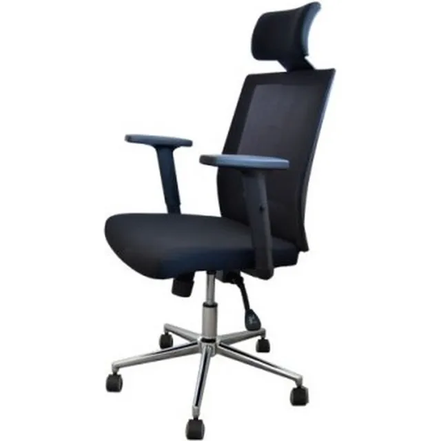 Brasq OC400 Ergonomische Bureaustoel Zwart met Hoofdsteun - Bureaustoelen - Bureaustoelen voor Volwassenen - Gaming stoel 50 x 49 x 118 cm Zilver-Zwart