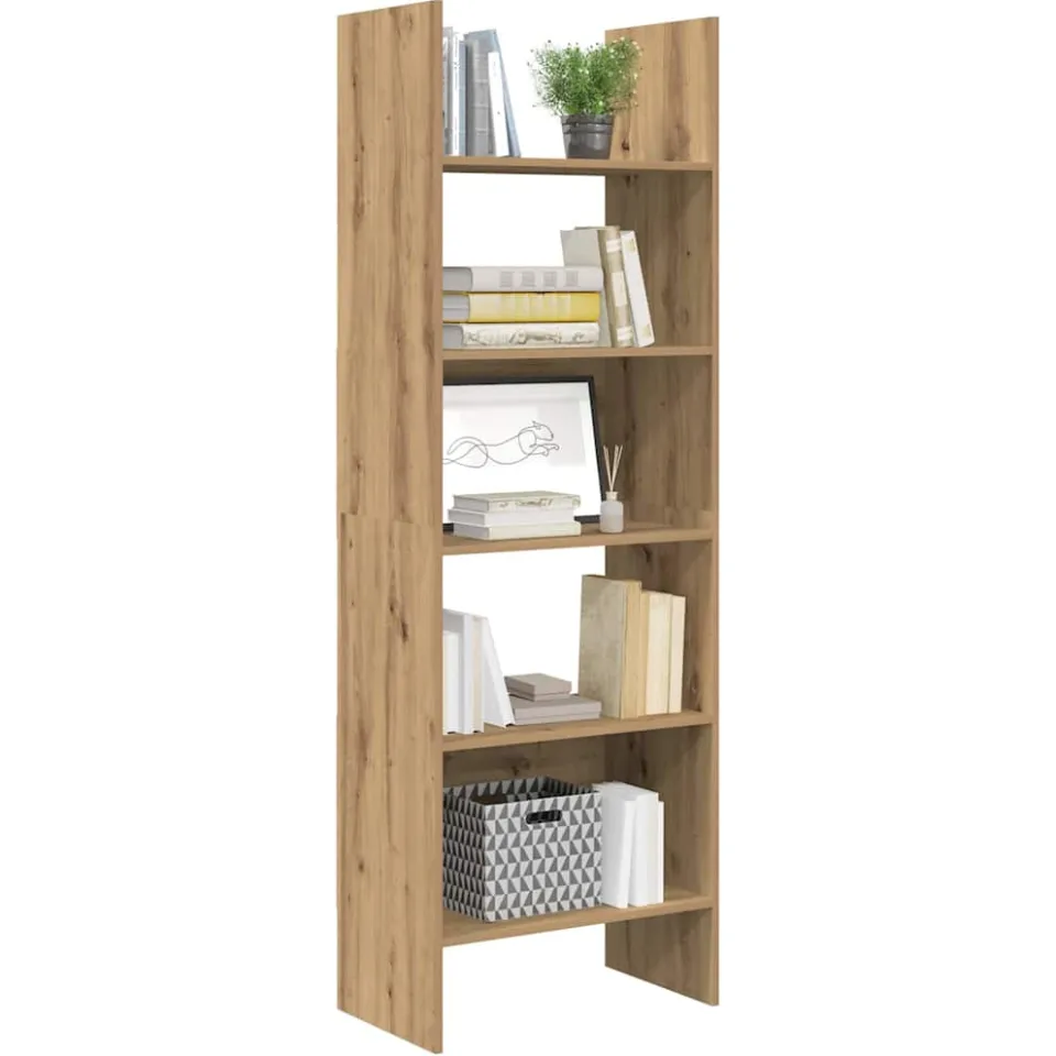 vidaXL Boekenkast 5-laags 60 x 35 x 180 cm Bewerkt hout Artisan Eiken Bruin