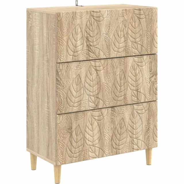 vidaXL Ladekast - 66 - x - 34,5 - x - 90 - cm - Bewerkt - hout - Sonoma - Eiken Sonoma Eiken