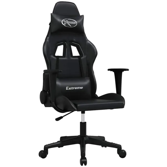 vidaXL Massage - gamestoel - kunstleer - zwart