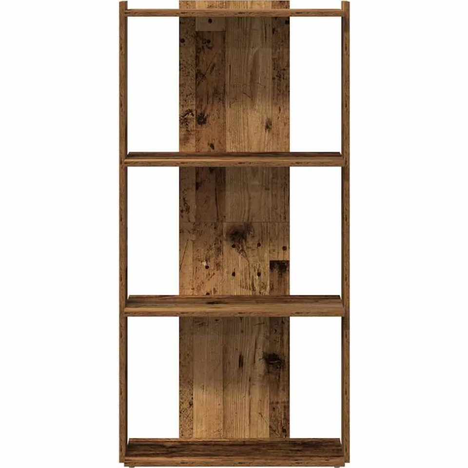 vidaXL Boekenkast 3-laags 60x30x120 cm bewerkt hout oud houtkleur bruin, foto 3