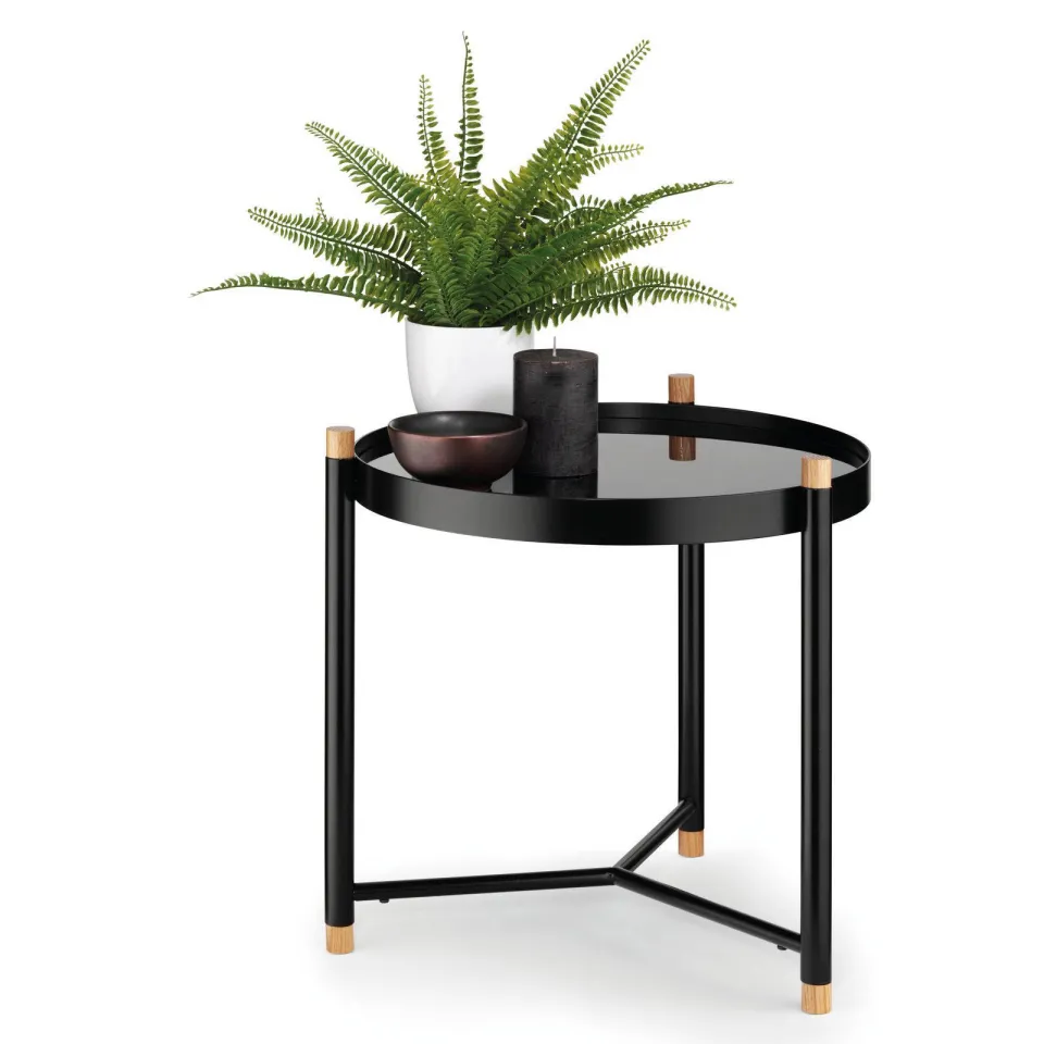 Kela Oak bijzettafel zwart, foto 2