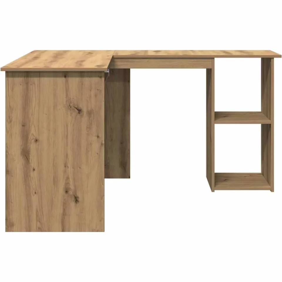 vidaXL Hoekbureau 120x140x75 cm bewerkt hout artisanaal eikenkleur, foto 3