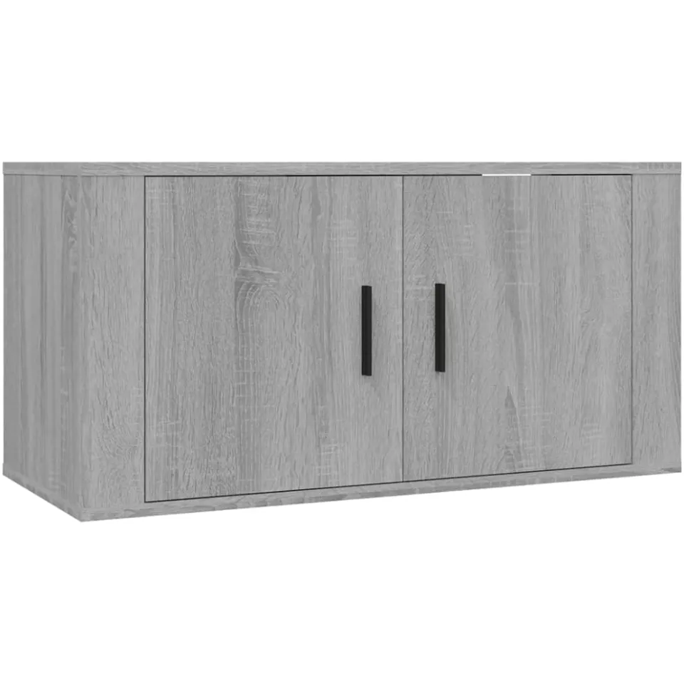 vidaXL Tv-wandmeubels 2 st 80x34,5x40 cm grijs sonoma eikenkleurig
