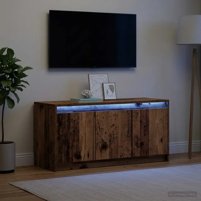 vidaXL TV-kast 100 x 34 x 50 cm Oud hout bruin, foto 2