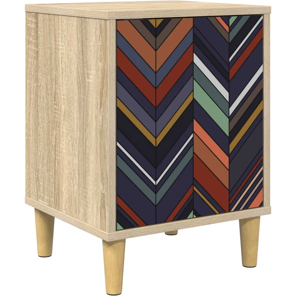 vidaXL Nachtkastje OMMEN Sonoma Eiken 36 x 33 x 50 cm Bewerkt hout, foto 3