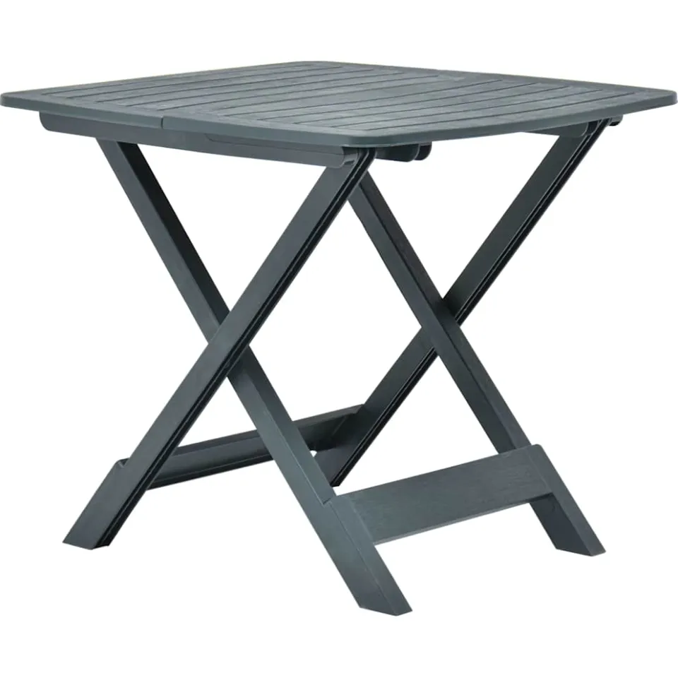 vidaXL Tuintafel inklapbaar 79x72x70 cm kunststof groen, foto 3