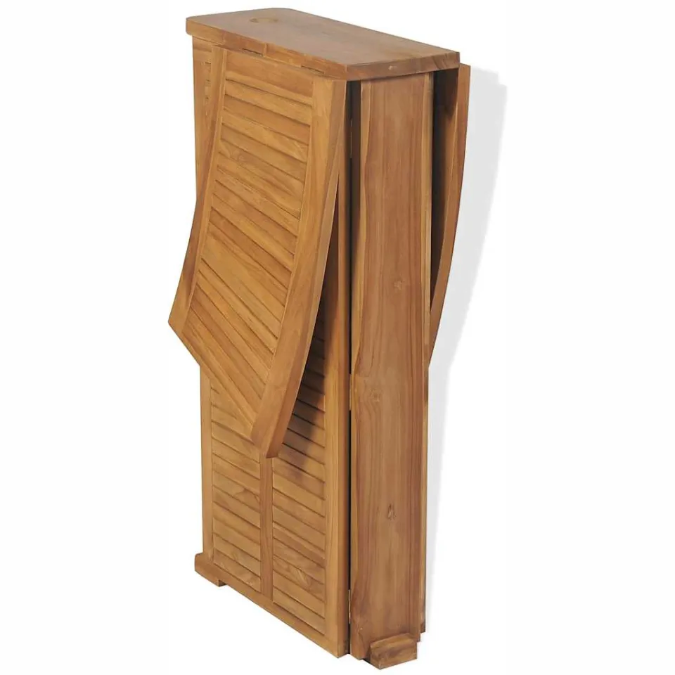 vidaXL Bartafel inklapbaar 155x53x105 cm massief teakhout bruin, foto 3