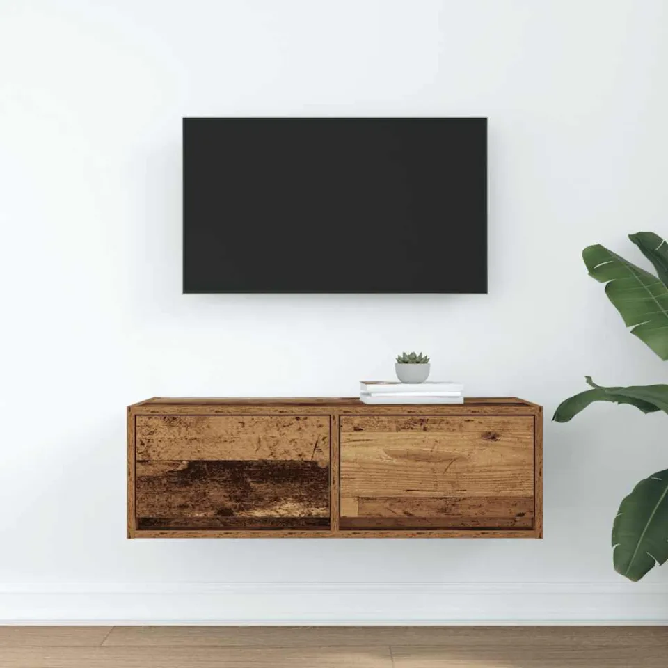 vidaXL TV-meubel 80x31x25,5 cm bewerkt hout oud houtkleurig bruin, foto 4
