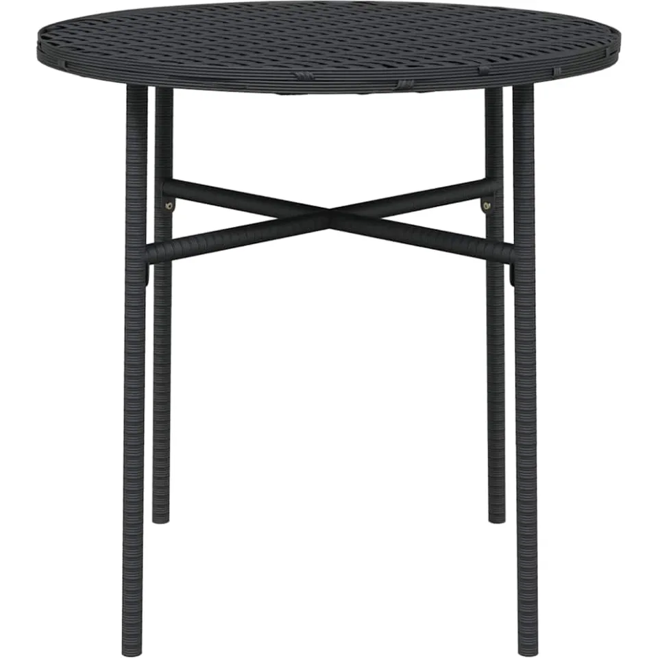 vidaXL Salontafel 45 cm poly rattan zwart
