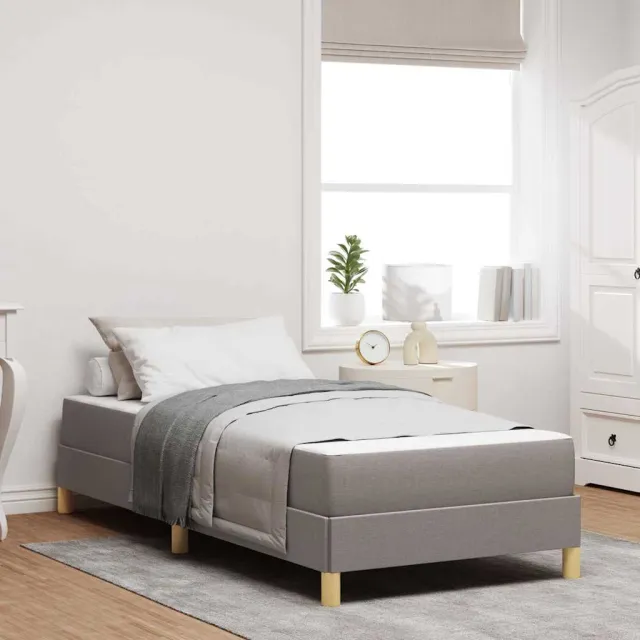 vidaXL Boxspringbed Taupe 90 x 200 cm Stof