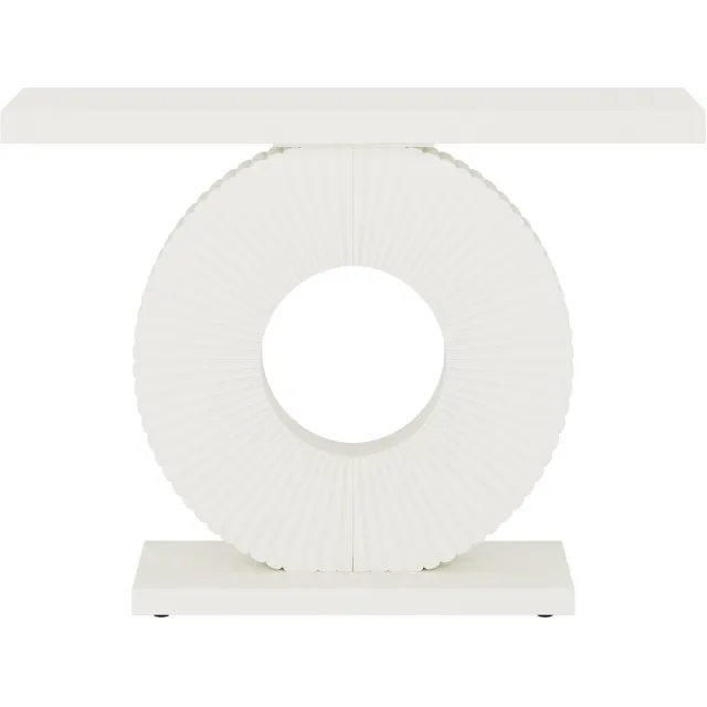 DMG Supply Sidetable - Consoletafel - Geometrisch Onderstel - Wandtafel - Wit - 100 x 30 x 78 cm