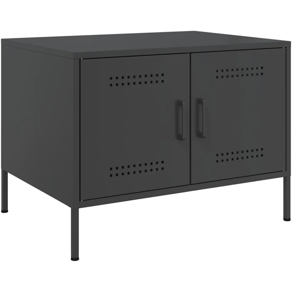 vidaXL Salontafel 68x50x50,5 cm staal zwart, foto 3