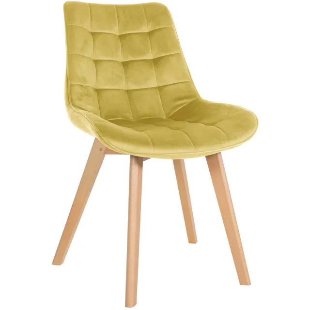 Luxe Comfort Verona 0053 stoel - fluweel - geel