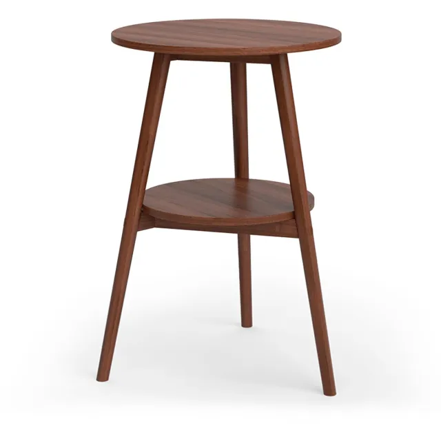 Vicco Salontafel Rondal, Walnoot, 38 x 38 cm