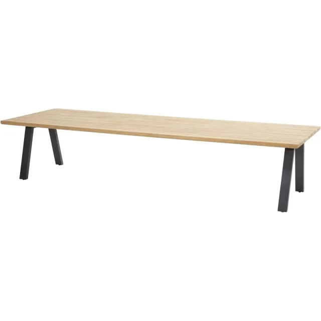 4 Seasons Outdoor Ambassador low dining tuintafel 280x100xH69 cm teak Taste 4SO Bruin / Terre