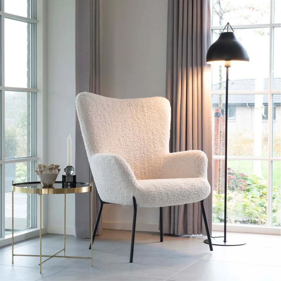 Artichok Rosemarie teddy fauteuil gebroken wit, foto 2