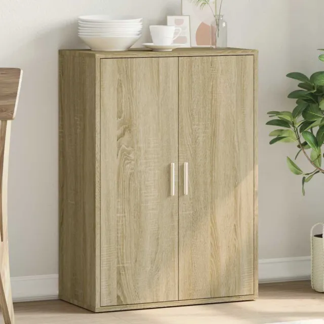 vidaXL Dressoir 60x31x84 cm bewerkt hout sonoma eikenkleurig Bruin