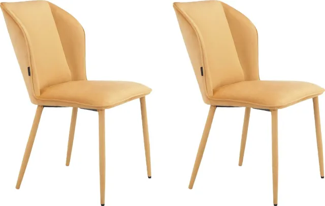 Notio Living Wilma-Eetkamerstoel - 2 Pack - Mosterd Geel