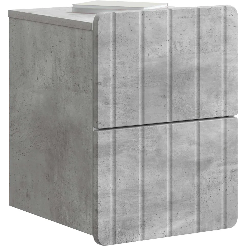 vidaXL Wandbeugel Bedkast Betongrijs 33 x 34,5 x 43 cm Bewerkt hout