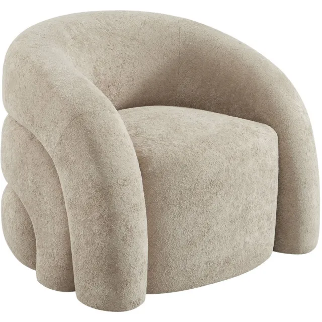 sweeek 1-zits fauteuil van stof organisch - renbo Beige