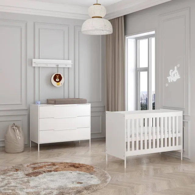 Born Lucky Babykamer Santiago Wit 2-Delig