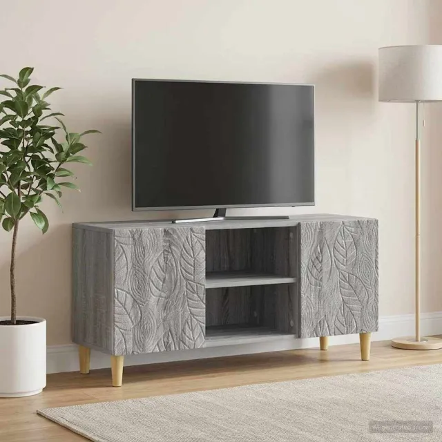 vidaXL TV-kast 102 x 34,5 x 50 cm Grijs Sonoma Bewerkt hout