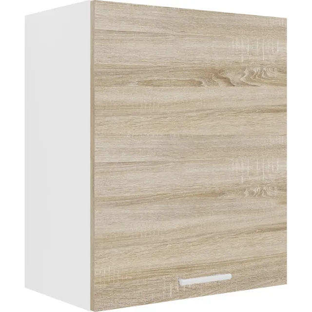 Vcm Keukenkast breedte 50 cm houten deur wandkast keuken keukenmeubel Esilo Wit / Sonoma-eik