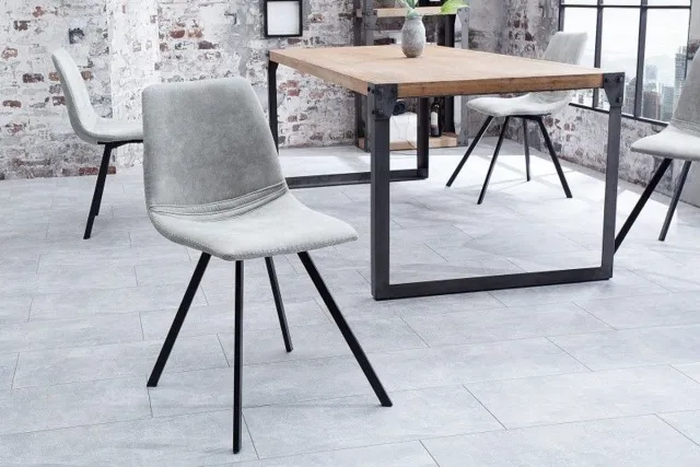 Invicta Interior Retro stoel AMSTERDAM CHAIR steengrijs design klassieker - 38364 Zie omschrijving
