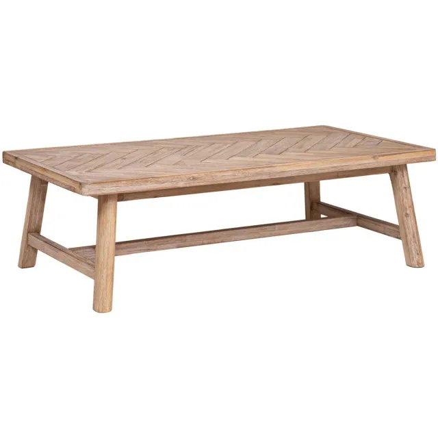 Atmosphera Créateur d'intérieur® Salontafel met visgraatpatroon van acaciahout AERIS Beige