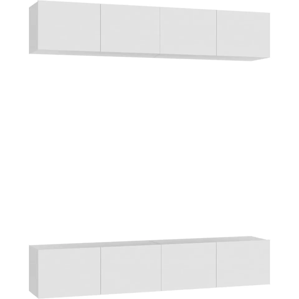 vidaXL Tv-meubelen 4 st 80x30x30 cm bewerkt hout wit