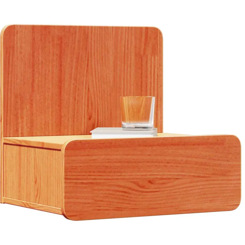 vidaXL Nachtkastje 2 st Wasbruin 44 x 32,5 x 40 cm Massief grenenhout