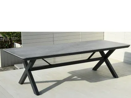 Central Park - Praxis Eigen Merk Central Park Tuintafel Kavala Aluminium/keramiek Antraciet 260x100x75cm, foto 2