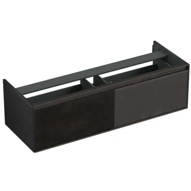 Forzalaqua Onderkast Forzalaqua Reno 140x51x40 Cm 2 Lades Softclose Eiken Black Oiled Zwart
