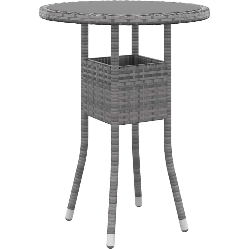 vidaXL 3-delige Tuinset poly rattan grijs, foto 3