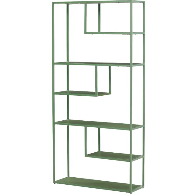 Nest living Jaxx metalen boekenkast groen - 164 x 80 cm