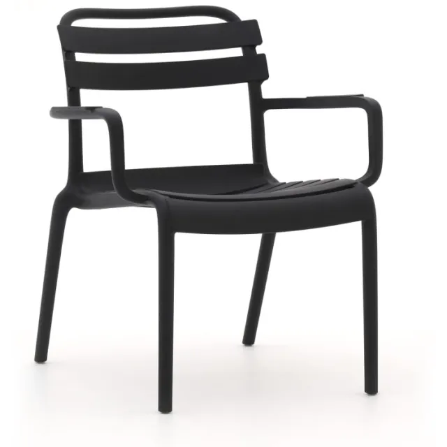 Forza Furniture Forza Vico lounge tuinstoel stapelbaar Zwart