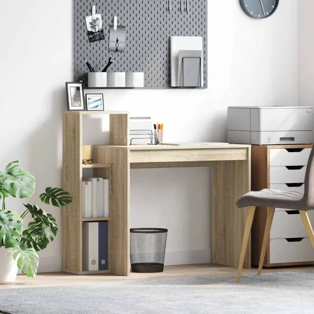 vidaXL Bureau Sonoma Eiken 100 x 40 x 90 cm Bewerkt hout Bruin