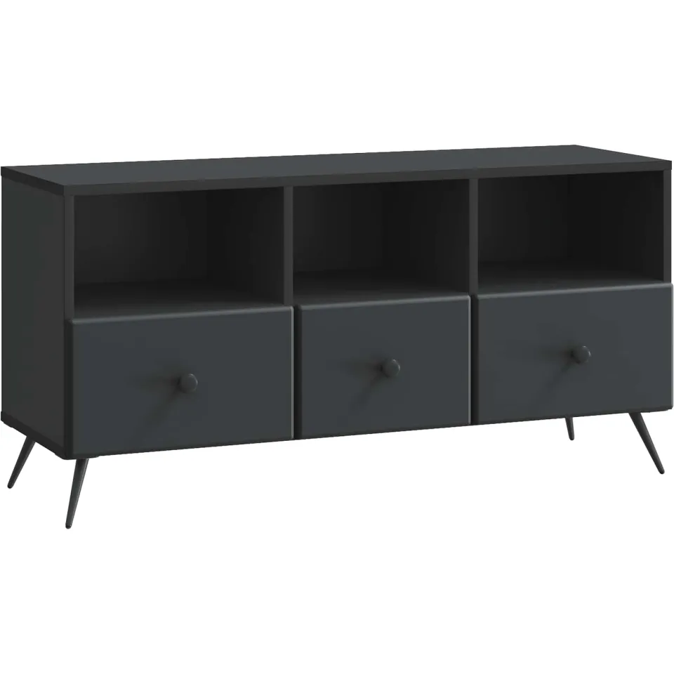 vidaXL TV-kast met lade Zwart 102 x 34,5 x 50 cm Bewerkt hout