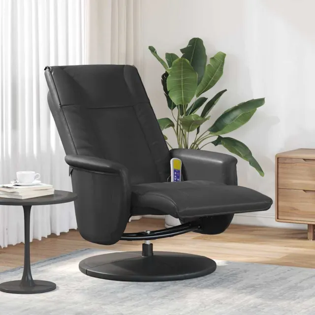 vidaXL Draaibare Massagestoel Zwart 71 x 90 x 105 cm Nep Leer, foto 2