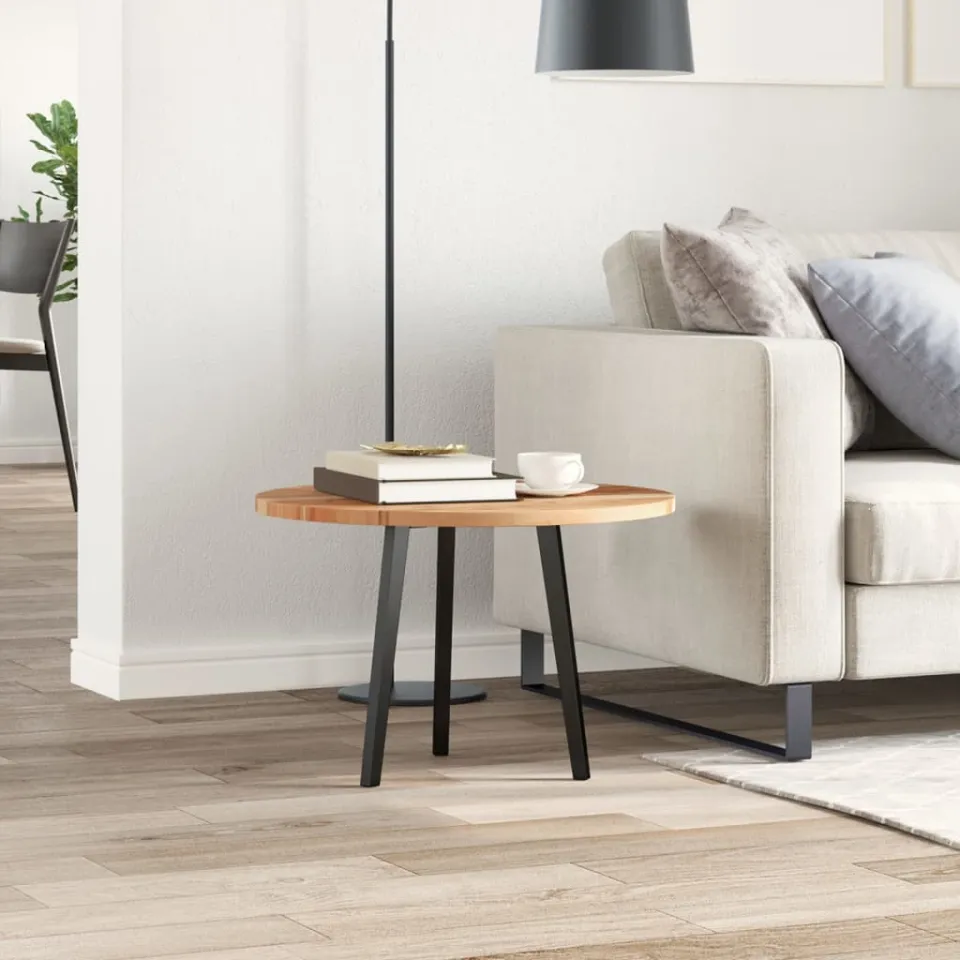vidaXL Tafelblad rond Ø 60x2 cm massief acaciahout bruin, foto 2