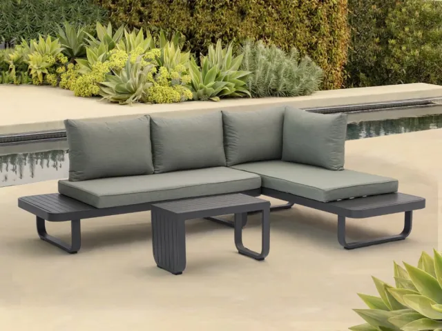SenS-Line Argos multifunctioneel loungeset aluminium - Inclusief Groene Kussens