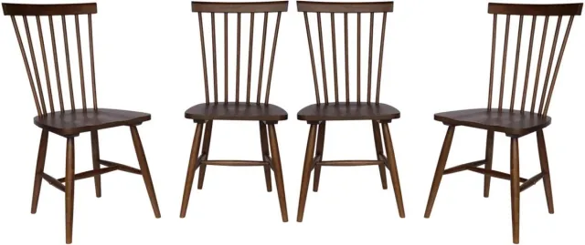 sweeek Set van 4 hevea houten barstoelen, romie, b 50,8 x d 44,2 x h 90cm walnoot