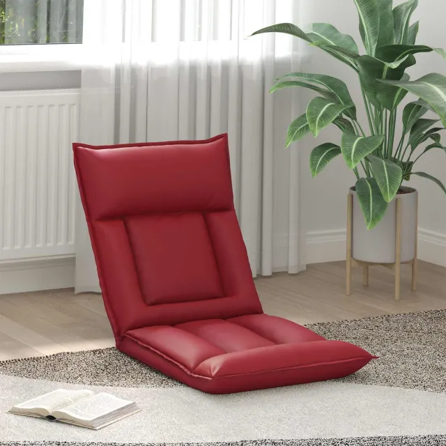 vidaXL Verstelbare vlo stoelen Wijnrood Kunstleer