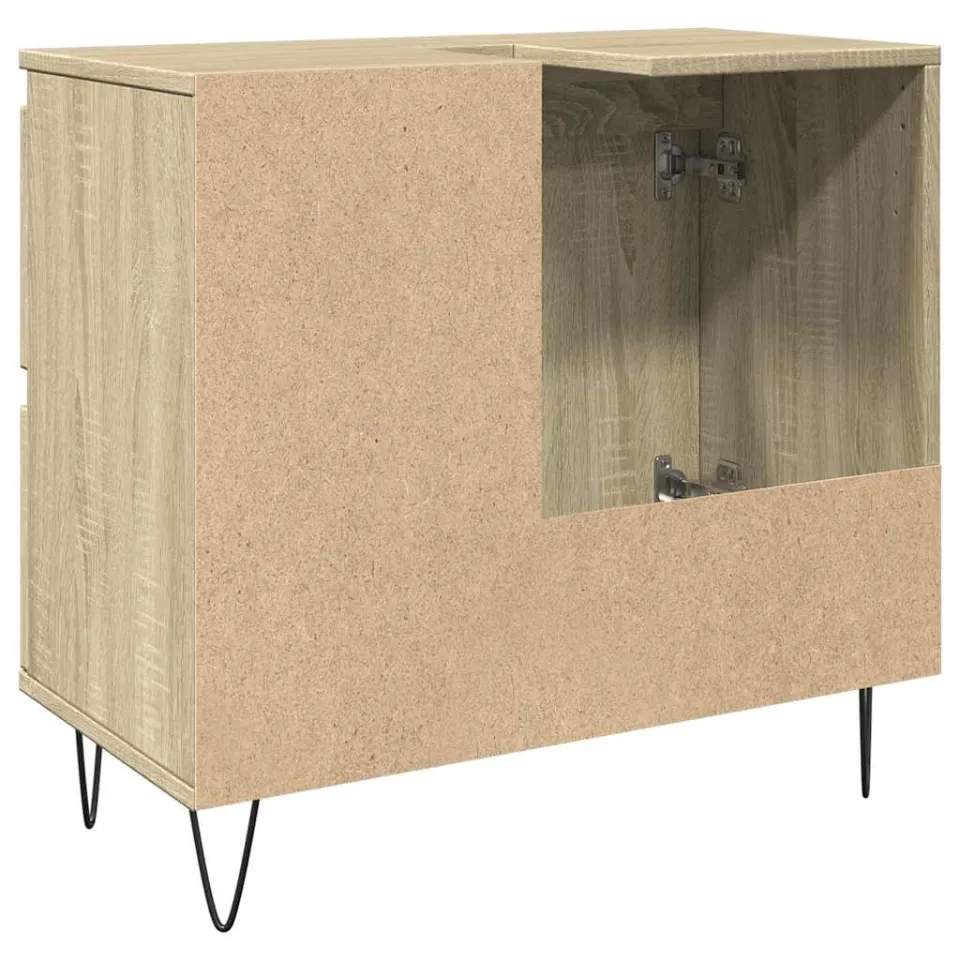 vidaXL Badkamerkast 65x33x60 cm bewerkt hout sonoma eikenkleurig, foto 4