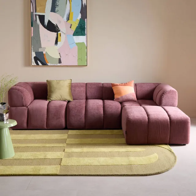 NOUS Living 3-zitsbank Nobu - roze, foto 2