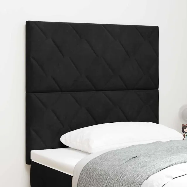 vidaXL Hoofdbord Zwart 100 cm Fluweel
